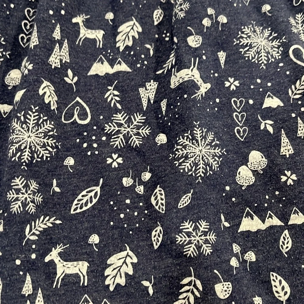 Navy Blue Kids Dress with White Pattern